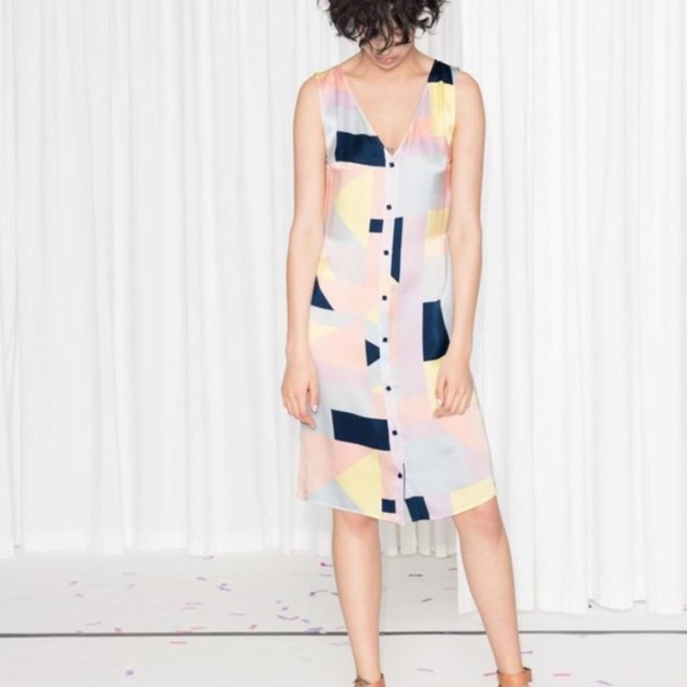 Rachel Antonoff & other stories Silk Patterned Midi Dress - sz 6